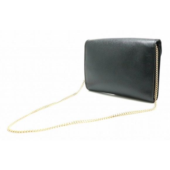 Dior Chain Christian Leather Bag Bag  Shoulder Black - Picture 1 of 9